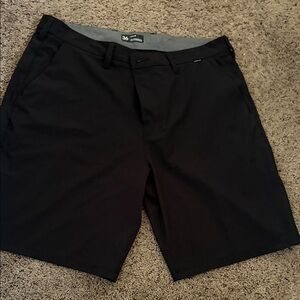 Hurley Men's Black Flat Front Shorts